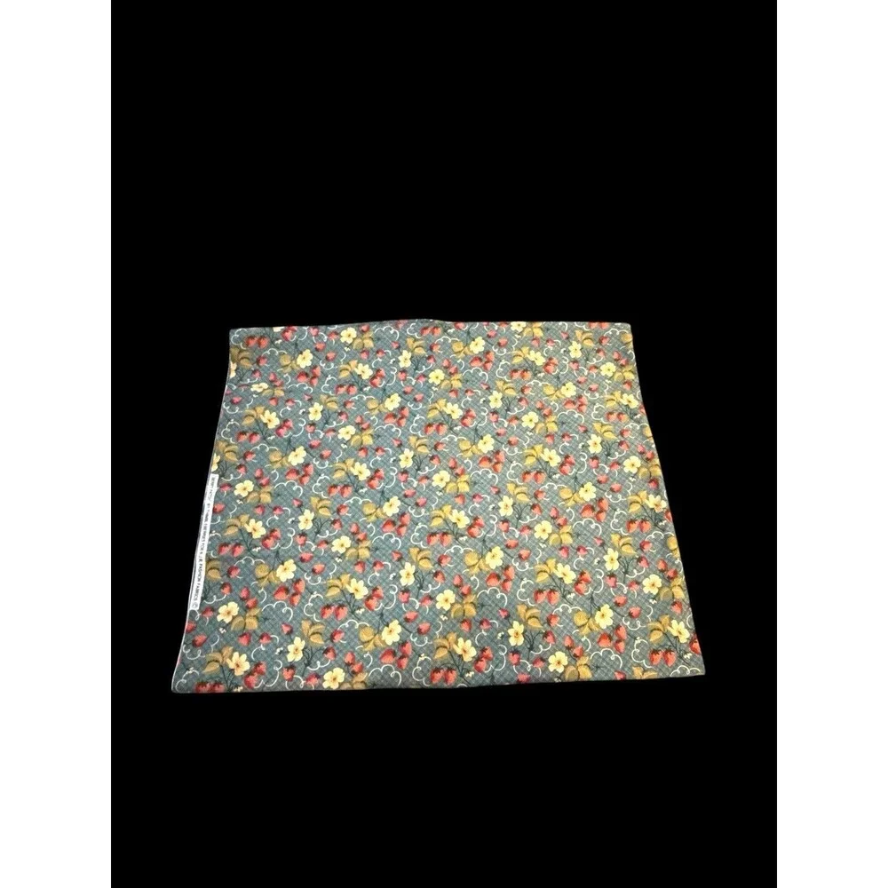 Vtg OOP 2 3/4 Yds RJR Fashion Fabric by Thimbleberries “Berry Patch” Strawberry